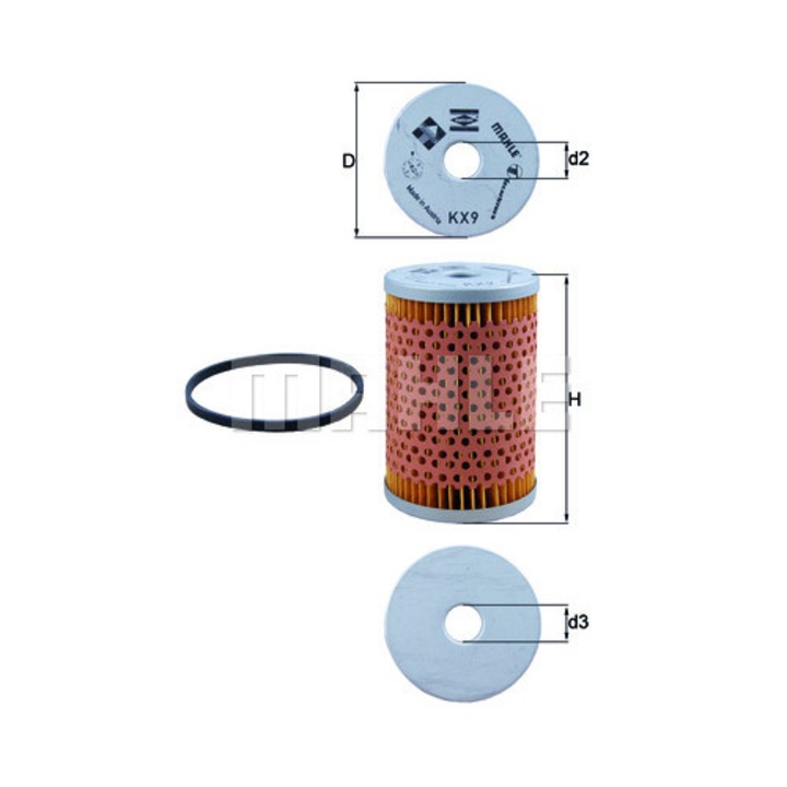 Üzemanyagszűrő KNECHT KX 9D