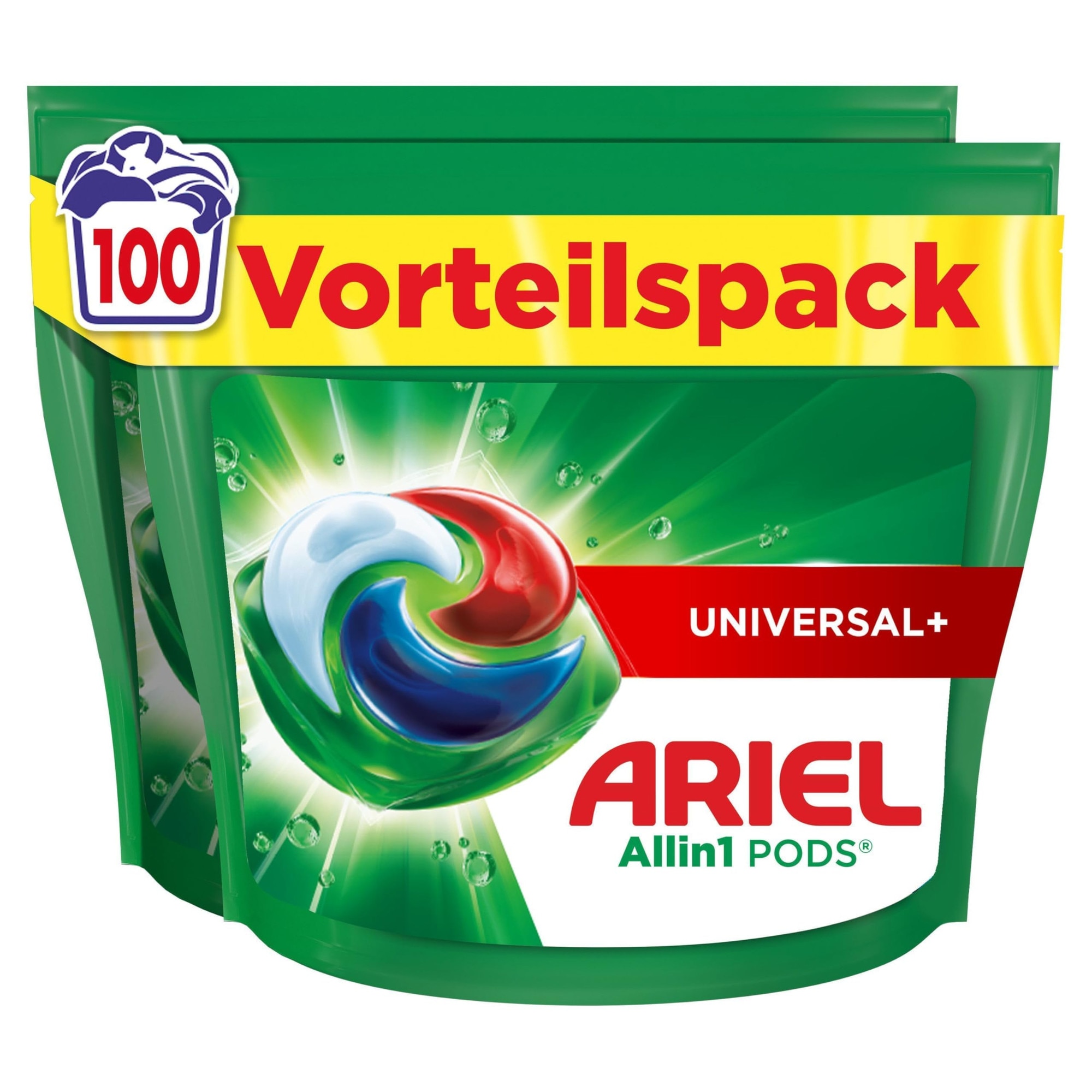 Capsule detergent rufe Ariel All-In-1, 100 spalari, alb, automat