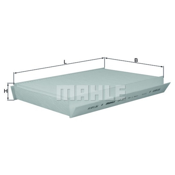 KNECHT LA 889 szellőzőszűrő, 220x157x30mm, 56g