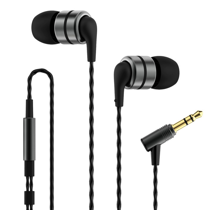 Casti cu fir in-ear SoundMAGIC E80 cu calitate audio Hi-Fi, mufa audio placata auriu de 3,5 mm, cablu impletit anti-incalcit, concepute pentru audiofili, Gun