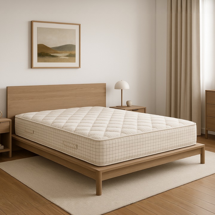 Sleepline Carbon Memory Ortopéd matrac, 160x200x20 cm, Szénszálas szövet, memóriahab, 7 komfortzóna, hipoallergén, közepes keménység