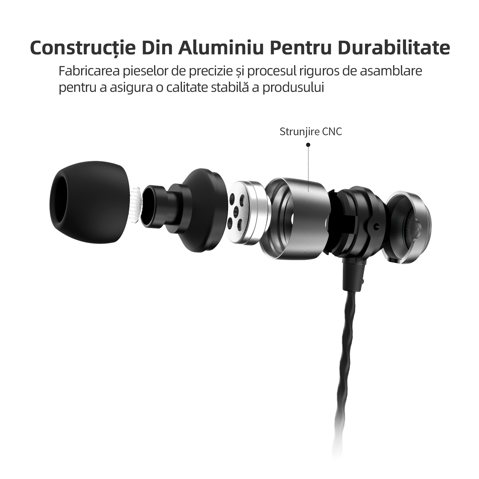 Casti cu fir, SoundMAGIC E50, Fara microfon, Jack, Negru/Gri