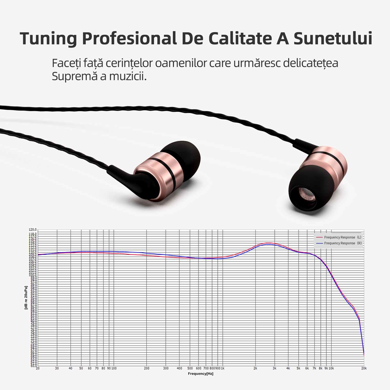 SoundMAGIC E80 Casti cu fir fara microfon Casti audio Stereo HiFi Izolarea zgomotului in casti pentru urechi se potrivesc confortabil Super Bass Black Gold