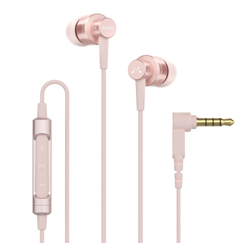 SoundMAGIC ES30C Casti cu fir intraauriculare cu microfon, calitate a sunetului de inalta fidelitate anularea zgomotului de apel anularea zgomotului ergonomic confort Ergonomic，Roz