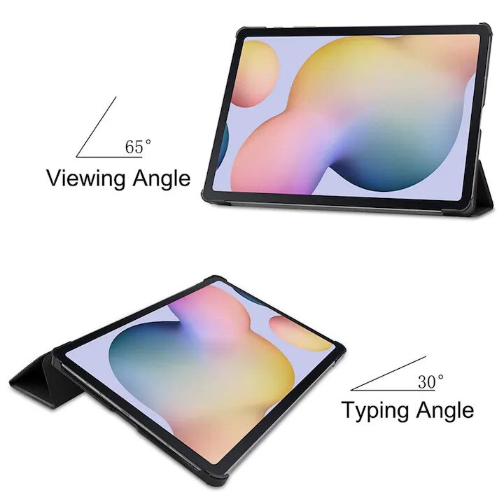 Husa tableta din piele pentru Apple iPad Air 11 (2024 / 2025), Protectie Completa, Functie de Stand, Negru