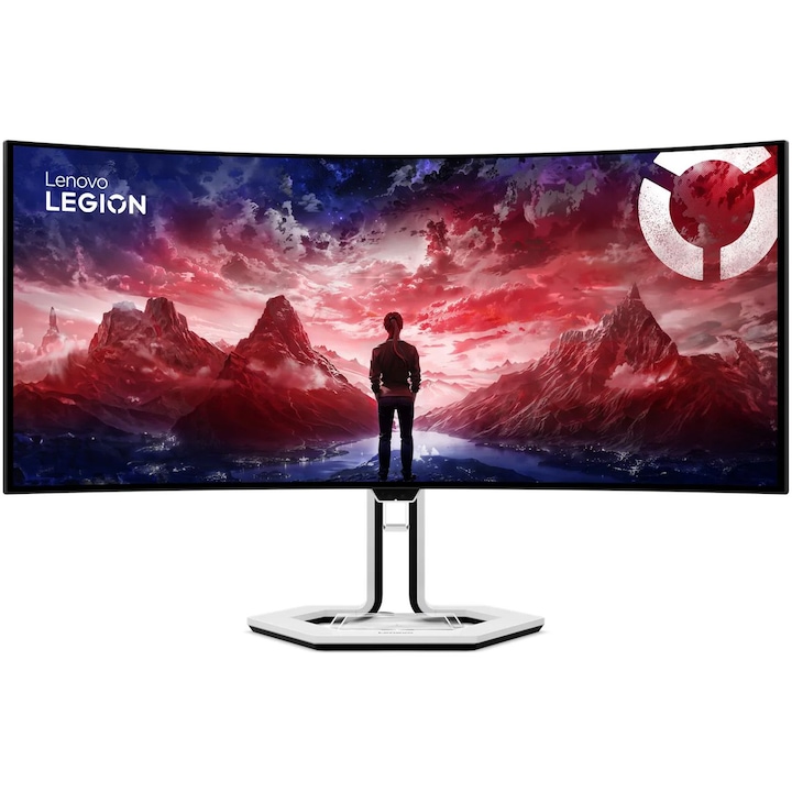 Lenovo Legion PRO 34WD-10 OLED Gaming monitor, 34", WQHD (3440x1440), Ívelt, 240 Hz, 0,03 ms, DisplayHDR 400 True Black, HDMI 2.1, USB-C 140 W, VESA, fekete