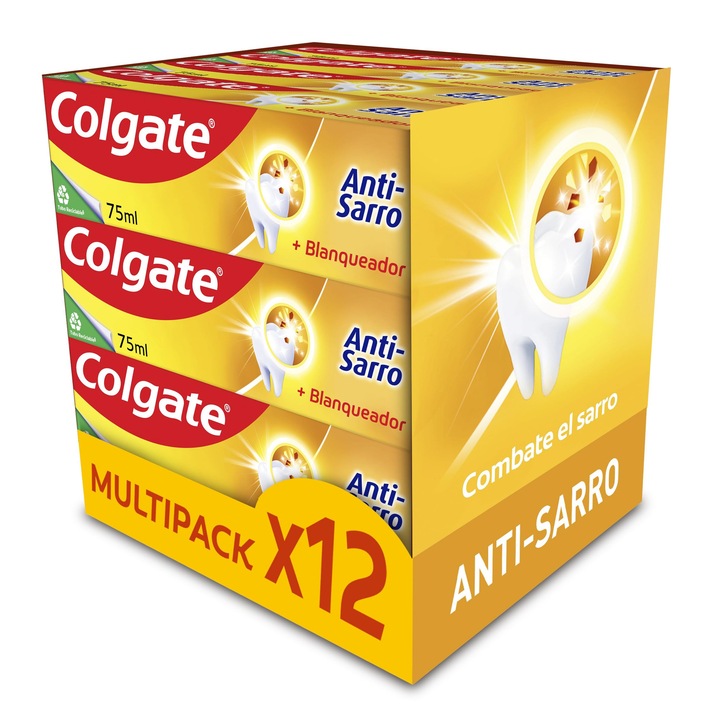 Colgate, fogkrém 12 x 75 ml, fluoriddal, fogkő ellen