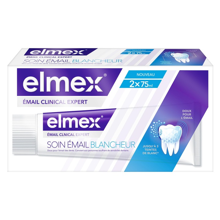 Fogkrém, elmex, Clinical Expert, zománcvédelem, 2 x 75 ml-es készlet