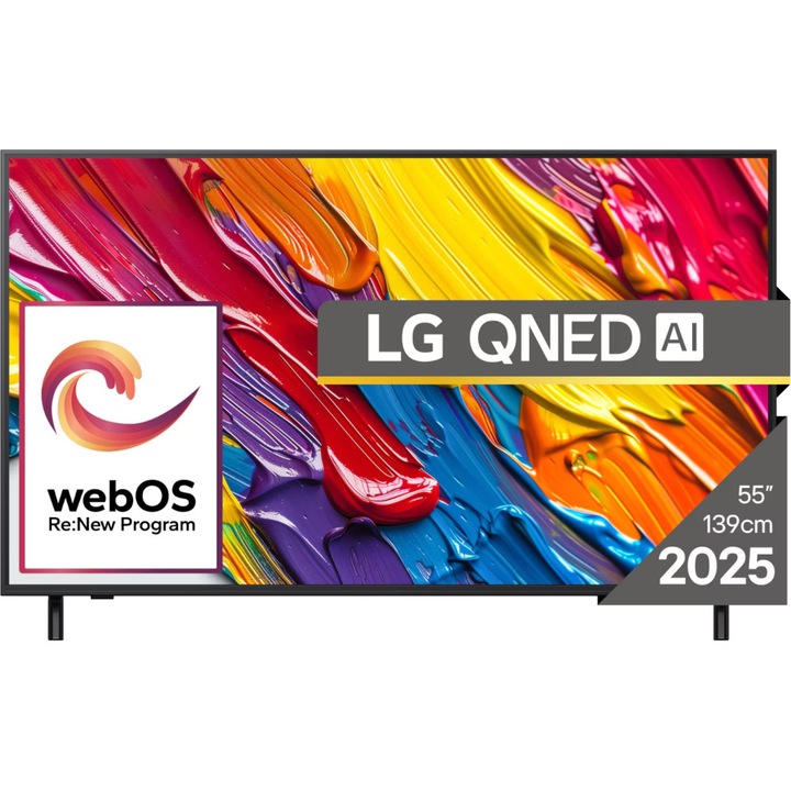 LG QNED 55QNED84A3C okostévé, 139 cm, Ultra HD 4K, F osztály
