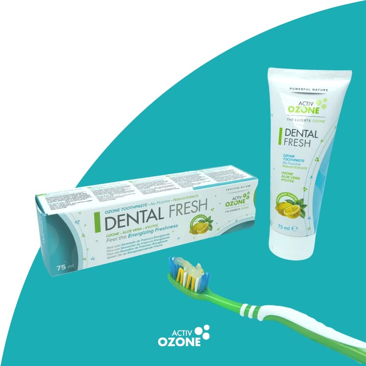 Activozone Ozone Dental Fresh fogkrém olívaolajjal és aloe verával, fluoridmentes, 75 ml