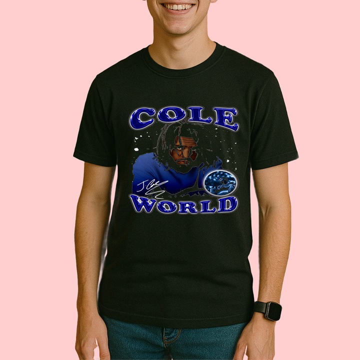 Tricou J. Cole, muzica Hip-Hop / Trap, Barbat, 100% bumbac, Cri-Flo, Culoare Negru, Marime M