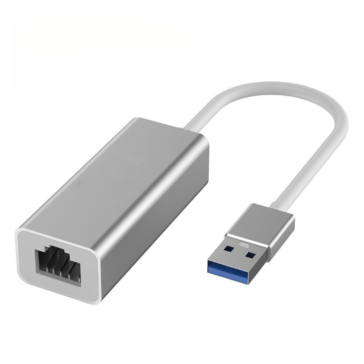 Adaptor USB la Ethernet, pentru Nintendo Switch, Laptop, PC, Convertor de retea LAN Gigabit USB la RJ45, Adaptor Ethernet Switch, Suporta internet LAN prin cablu, 100 Mbps