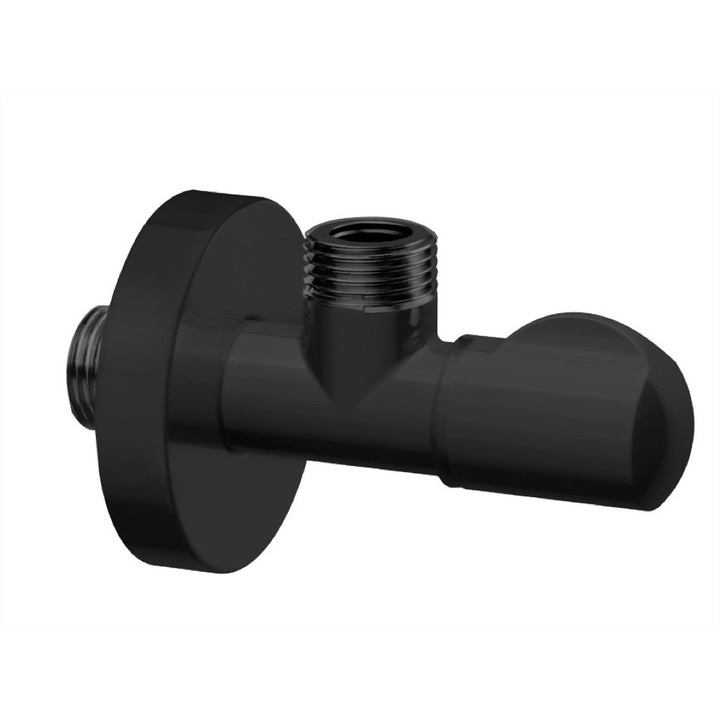 Robinet coltar 1/2" x 1/2" -seria Linea, negru