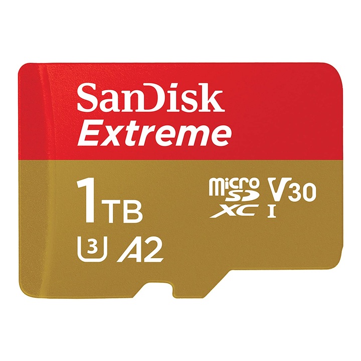 Карта памет Sandisk Extreme MicroSDXC 1 TB + адаптер, A2, V30