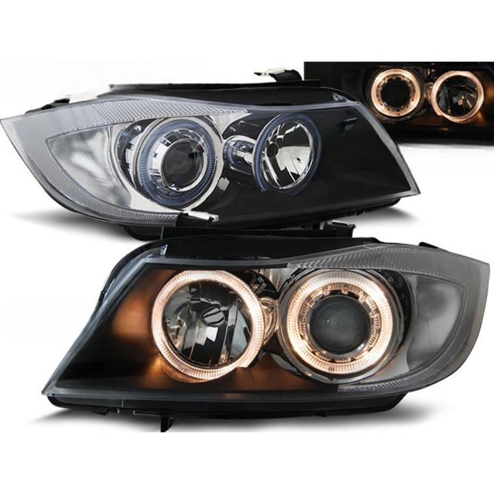 DEPO lámpa szett, BMW E90 E91-hez, 2005-2008, H7 foglalatok, modern dizájn, kristálytiszta