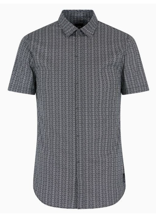 Camasa cu imprimeu din bumbac, Gri