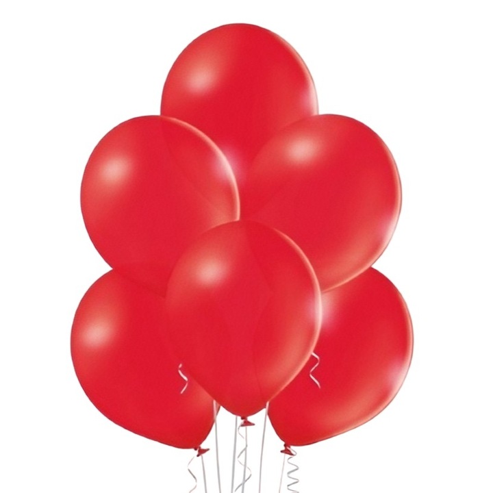 10 db-os latex lufi készlet, parti modell, 13 cm, 1 g, piros