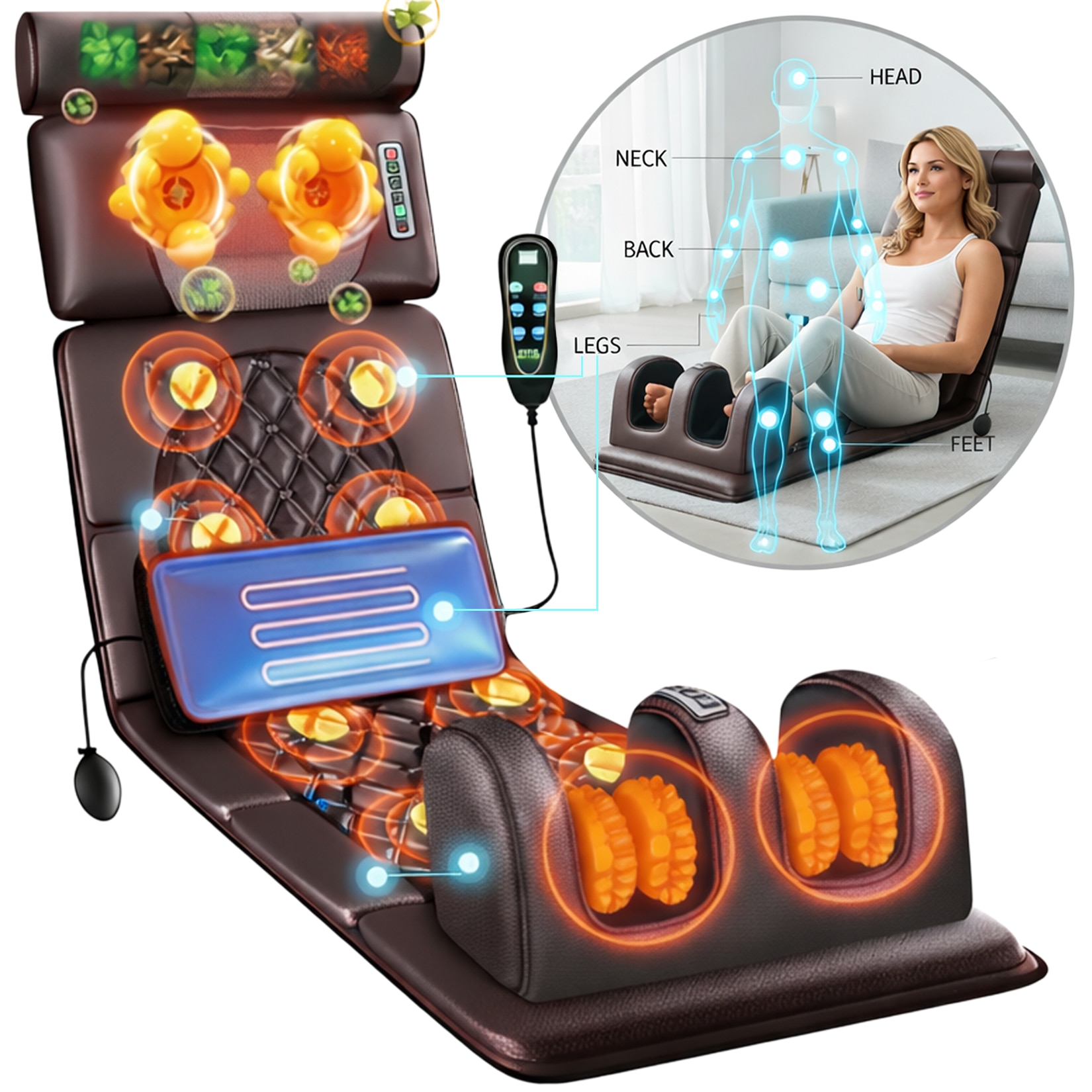 HOT MASSAGE PACK 500g 2個セット Saltea pentru masaj complet shiatsu, aparat de masaj picioare, cu
