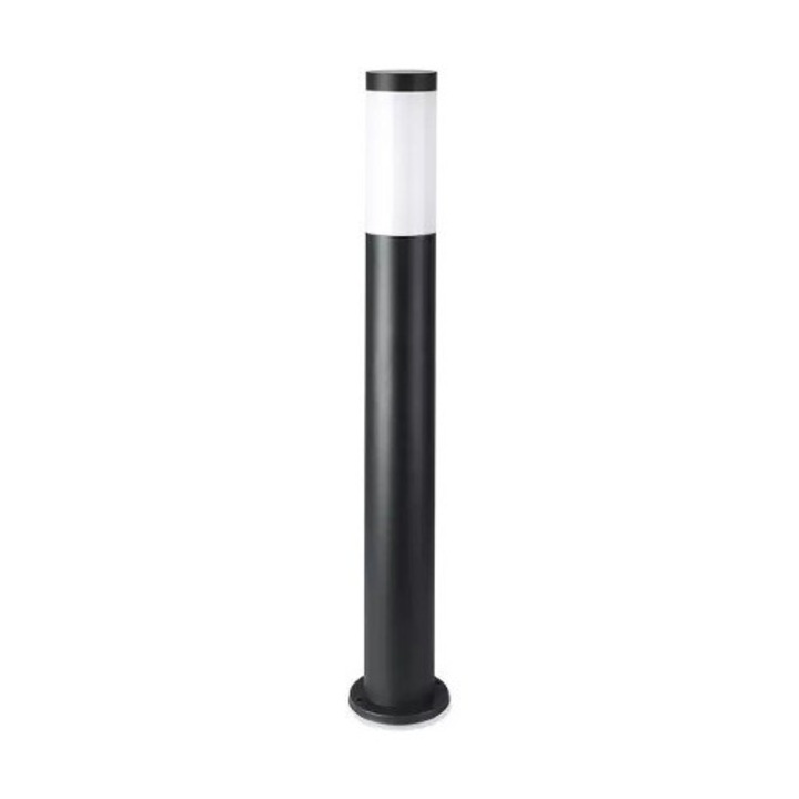 V-TAC kültéri, rozsdamentes acél, fekete állólámpa, 80 cm, E27 foglalattal - SKU 8978