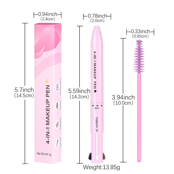 Creion machiaj multifunctional, 4in1, Vegan, 01