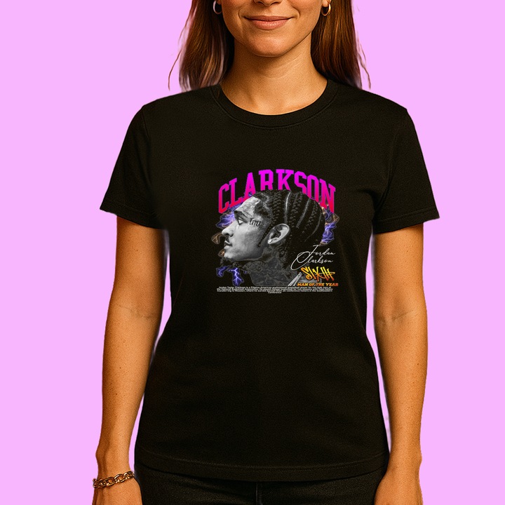 Tricou Kelly Clarkson, muzica Hip-Hop / Emo Rap, Dama, 100% bumbac, Cri-Flo, Culoare Negru, Marime S