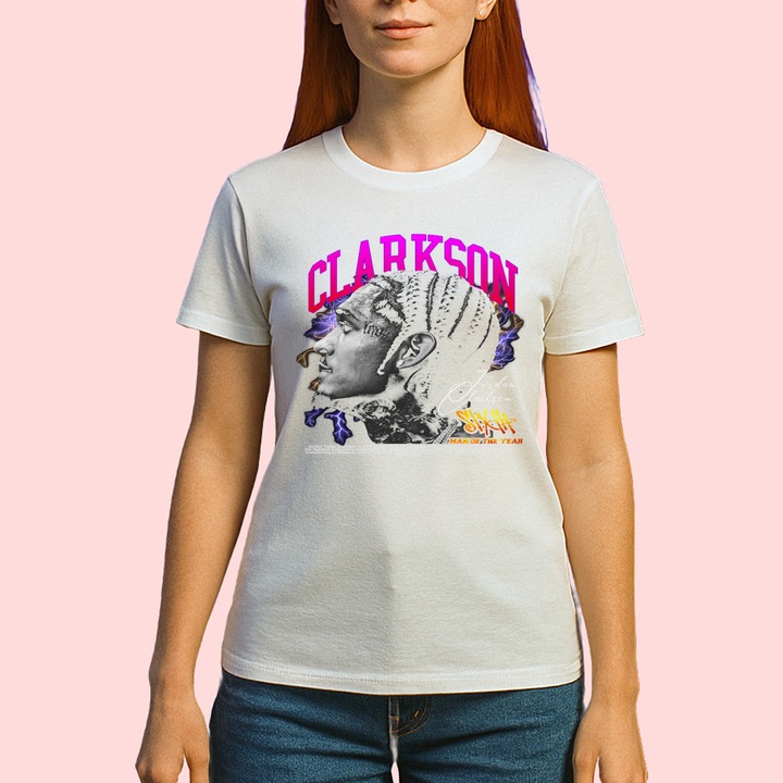 Tricou Kelly Clarkson, muzica Hip-Hop / Emo Rap, Dama, 100% bumbac, Cri-Flo, Culoare Alb, Marime L