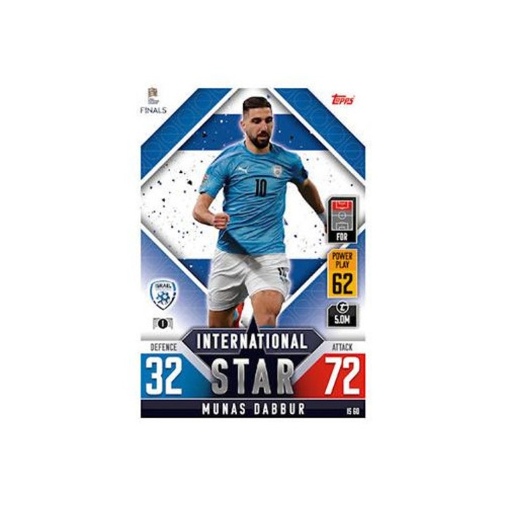 Topps Az út az UEFA Nemzetek Ligája döntőjéhez 2022-2023 társasjáték IS60 Munas Dabbur