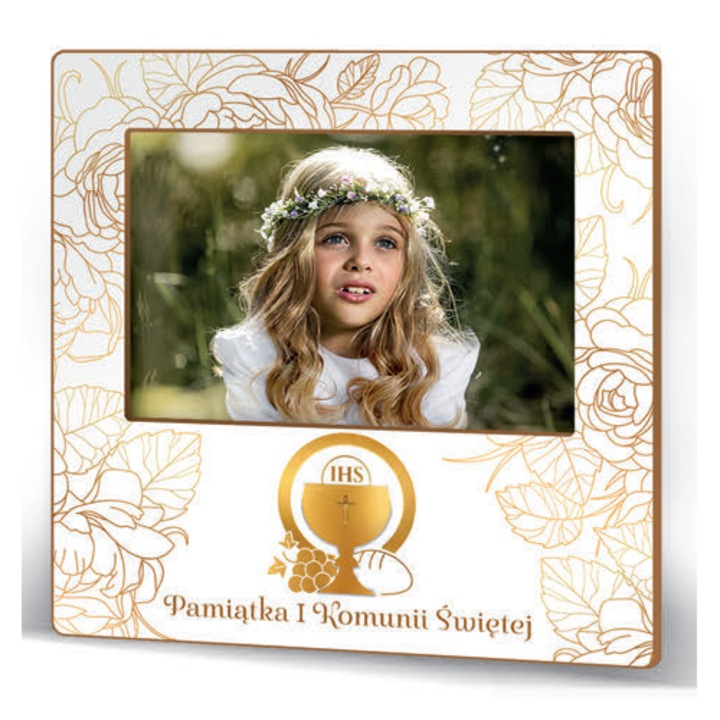 Rama foto Cargo, 10x15cm, pentru comunie, culoare alba