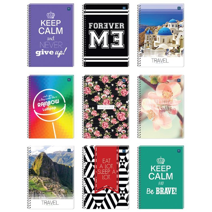 Тетрадка Interdruk А4, 80 листа, перфорирана, 5 отвора, квадратна