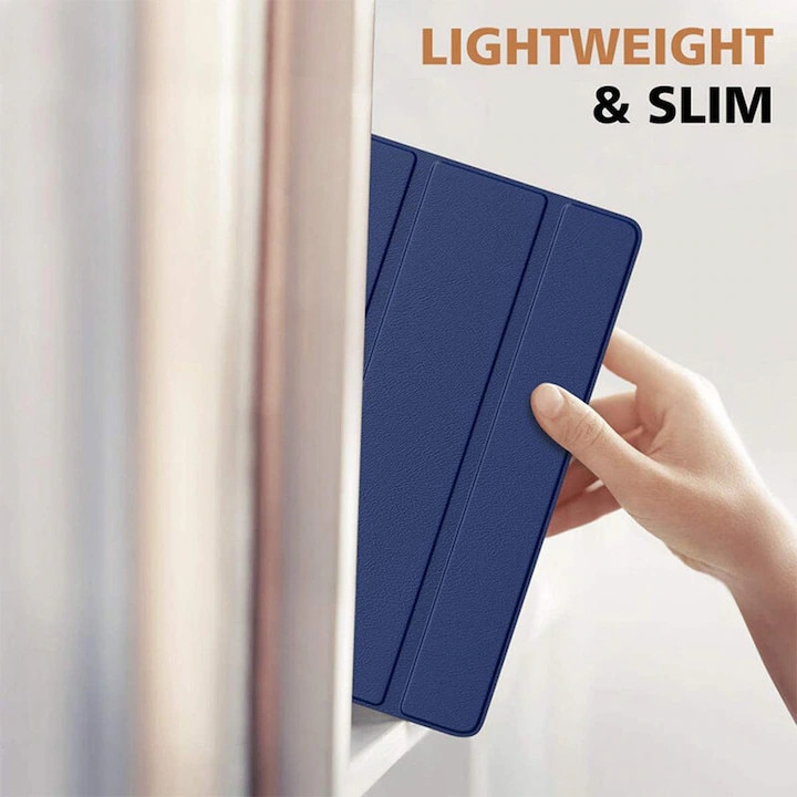 Husa tableta din piele pentru Samsung Galaxy Tab A11, Protectie Completa, Functie de Stand, Albastru