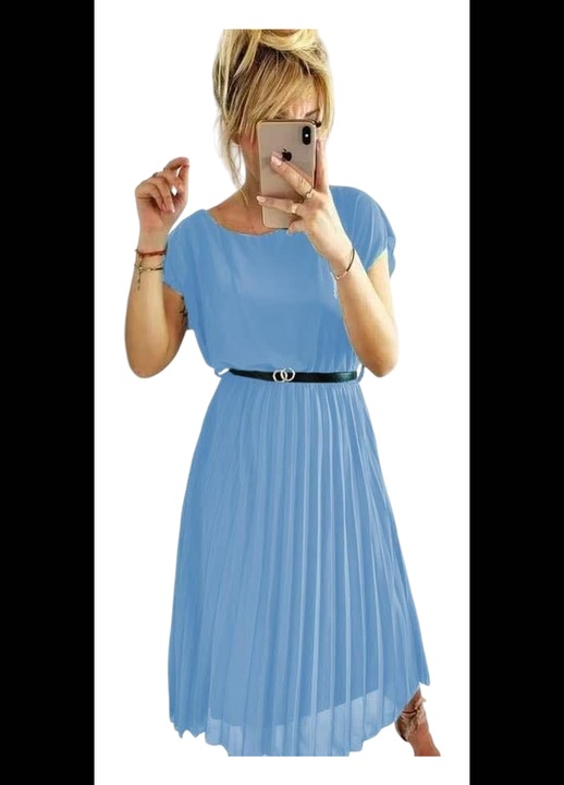 Rochie de vara racoroasa masura universala, Albastru, One Size