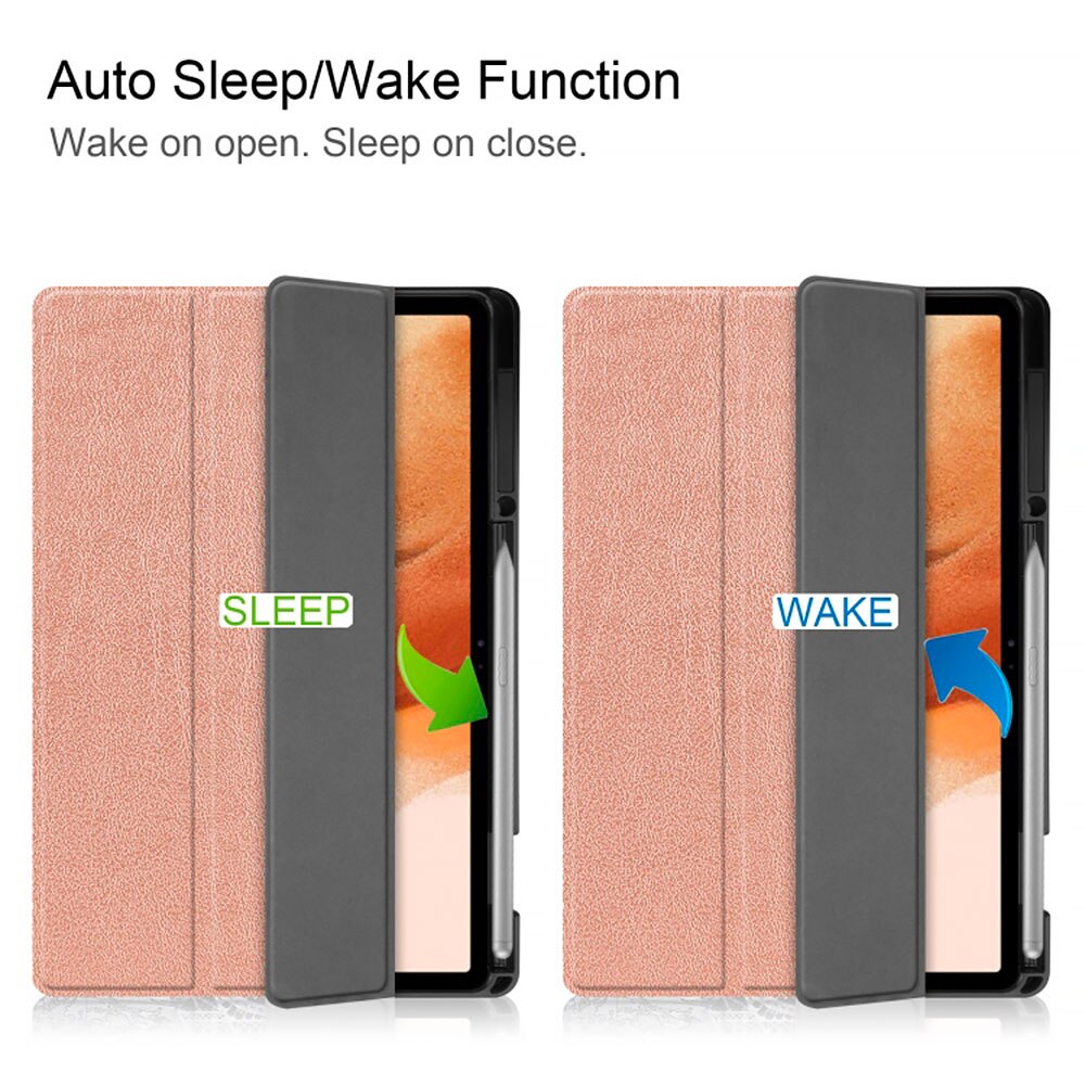 Husa tableta din piele pentru Lenovo Idea Tab Pro 12.7 (2025), Protectie Completa, Functie de Stand, Rose Gold