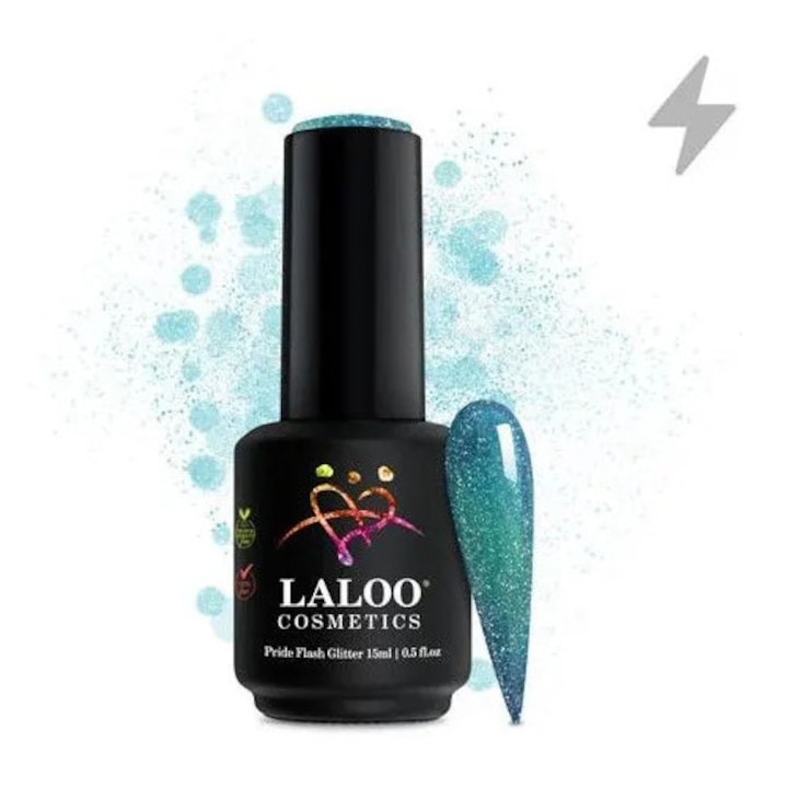 Гел лак Pride Flash Glitter 07 Emerald Laloo 15ml