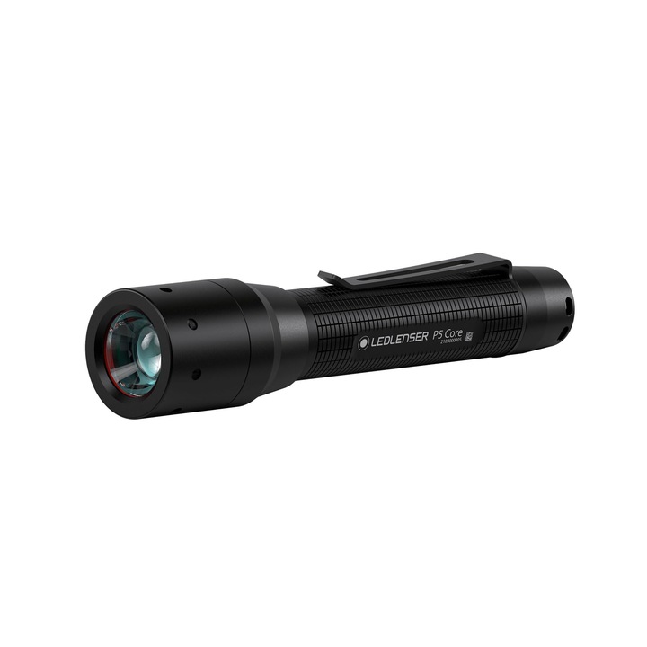 Lanterna Compacta Ledlenser P5 Core Cu Led, 150 Lm, Focalizabila, Alimentata Cu 1 Baterie Aa (Cu Aa Incluse) Sau Optional Cu Baterie Reincarcabila, Raza De Actiune A Fasciculului De 90 M, Incl. Baterii, Lanterna