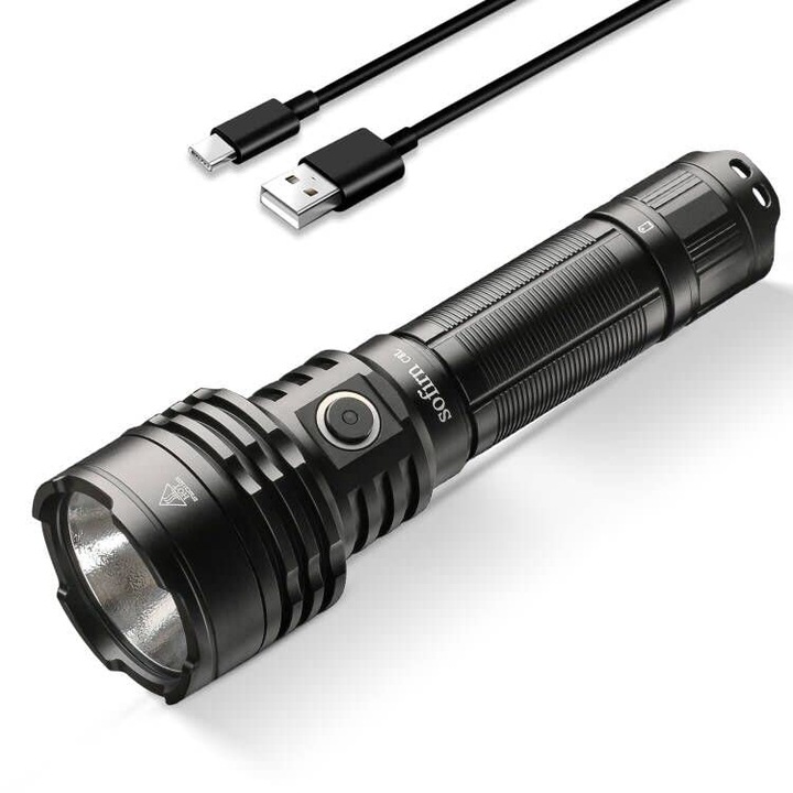 Sofirn C8L 3100 лумена LED фенерче, супер мощно презареждащо се фенерче тип C с мощно тактическо фенерче за търсене в дома, къмпинг на открито, туризъм, алпинизъм