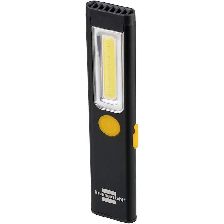 Акумулаторно фенерче Brennenstuhl LED PL 200 A/Led с Cob LED (200 лумена, включително USB кабел за зареждане, продължителност на светене до 12 часа, Cob лампа за работилница с магнит и щипка)