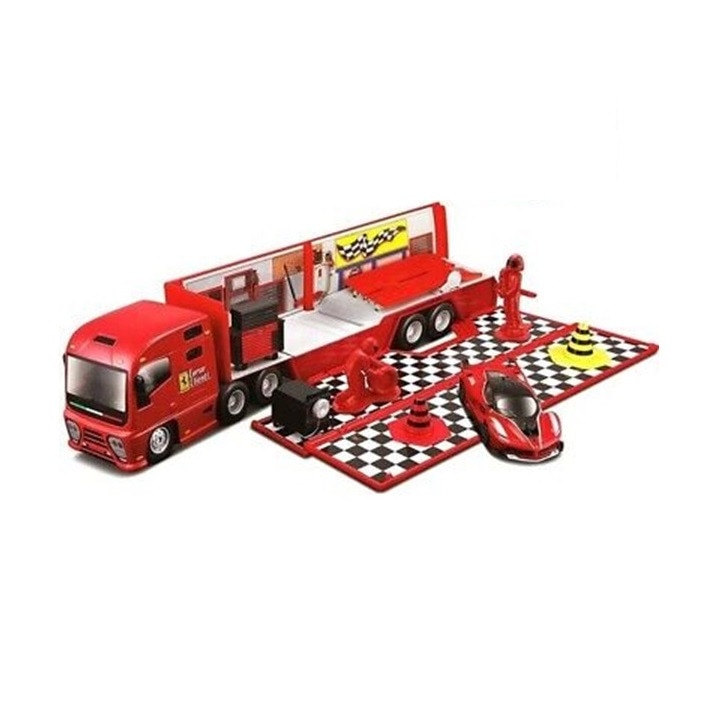 Camion Motor Home Ferrari Corse Clienti Burago 1/43 – Miniature Collection Sans Boîte