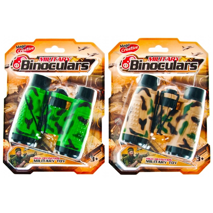 Set militar - binoclu de armata - verde/maro MegaCreative 462672 3+ ani