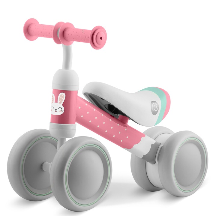 Tricicletă pentru copii, Ricokids, 3 roti, roz/gri