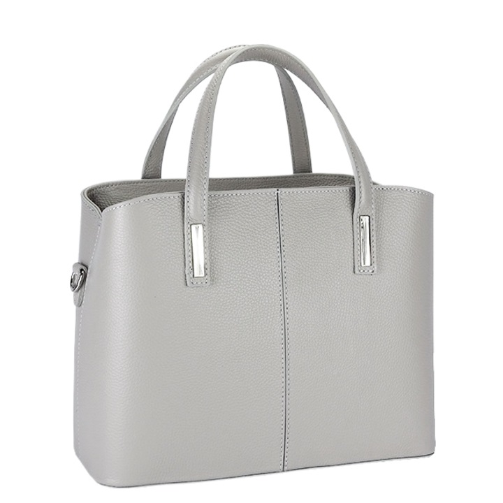 Geanta mare gri din piele naturala B-8922 M6 Gri