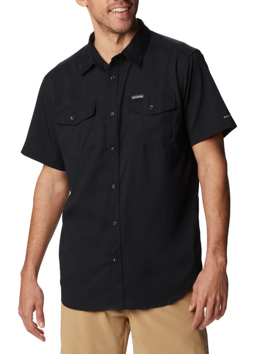 Férfi rövid ujjú ing, Columbia Utilizer II Solid rövid ujjú ing 157776, Fekete, L