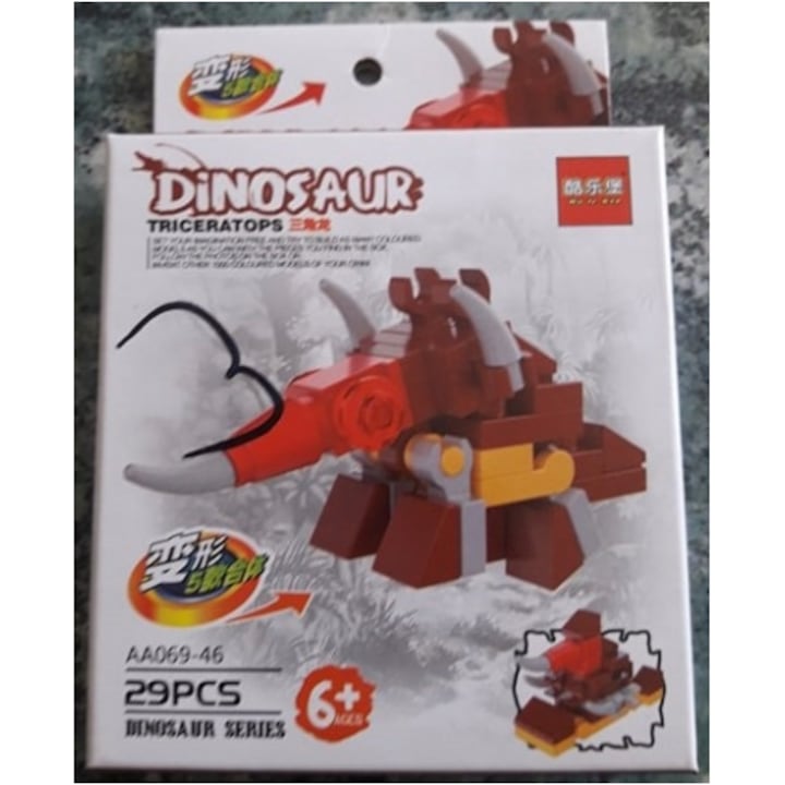 Set de constructie Klocki DINOZAUR 10szt., 7&7, multicolor