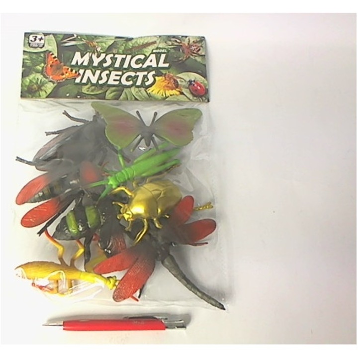 Figurine insecte set 8 bucati, Q103-8, multicolor