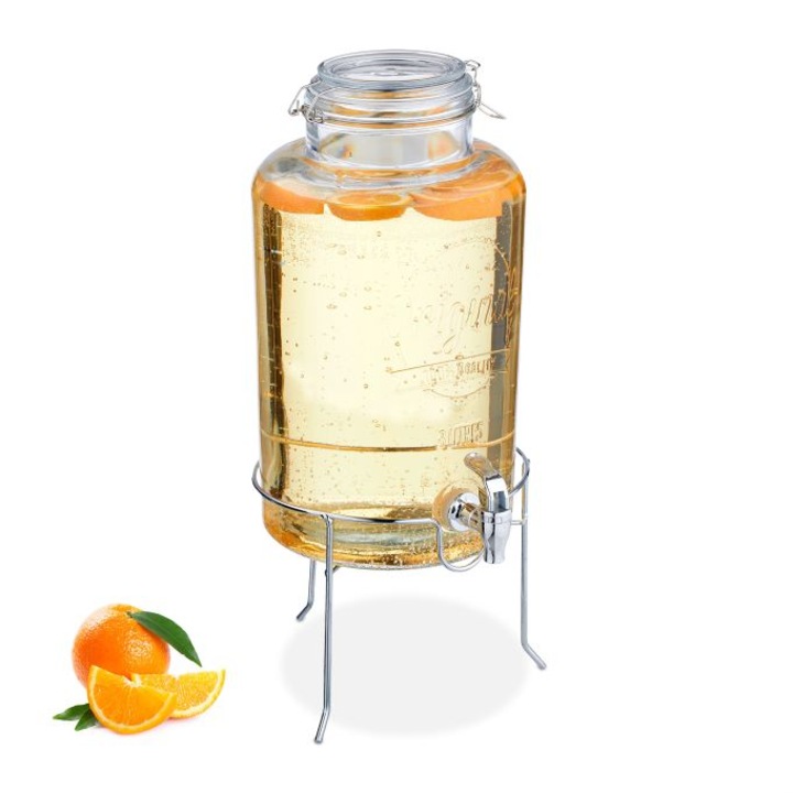 Relaxdays 8 literes italadagoló állvánnyal