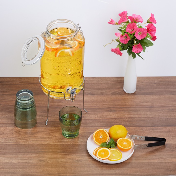 Relaxdays 5 literes italadagoló állvánnyal