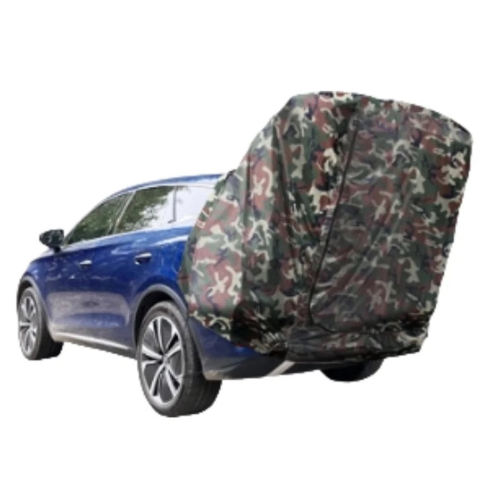 Палатка за покрив на кола Wild Path за SUV и хечбек (подходяща за къмпинг, мрежа против насекоми, бърза настройка) - камуфлажна