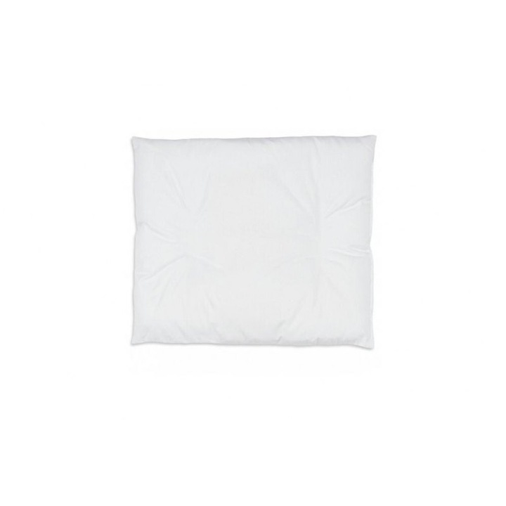 Lapos párna, 40x40cm, ovális töltet, 100% pamut, fehér