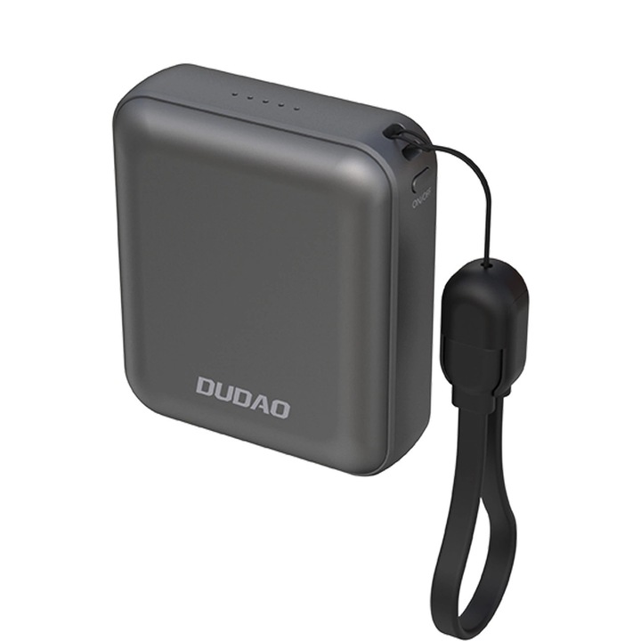 Baterie externă Dudao K22+, 10000mAh, 22.5W, USB-C, gri