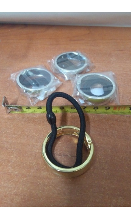 Set accesorii par, SANDEX, guma de par si cercuri, 4 bucati, metal