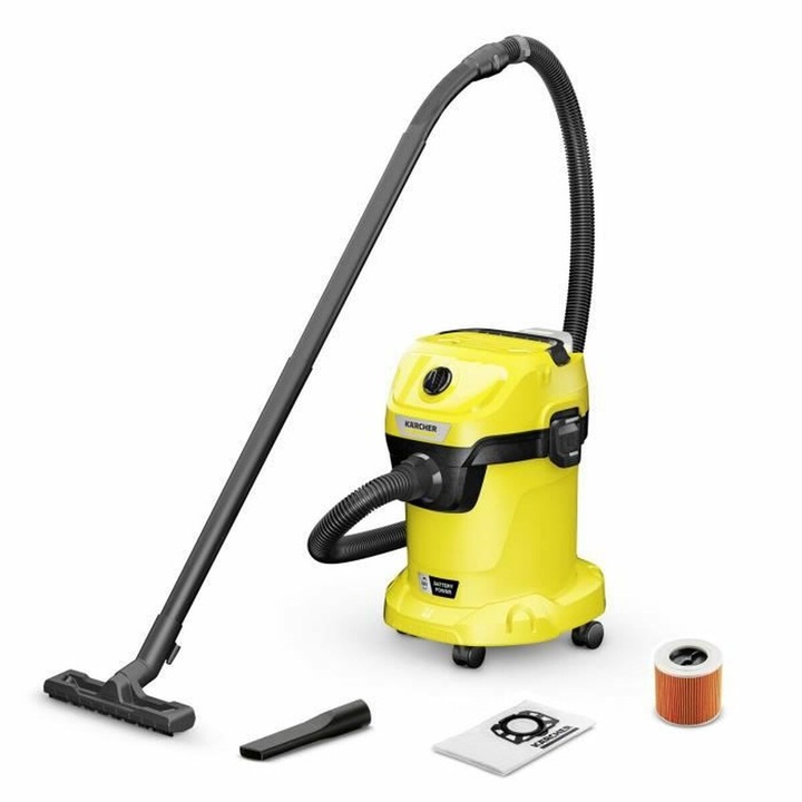 Aspirator Karcher WD 3-18 V 1000W galben 17L